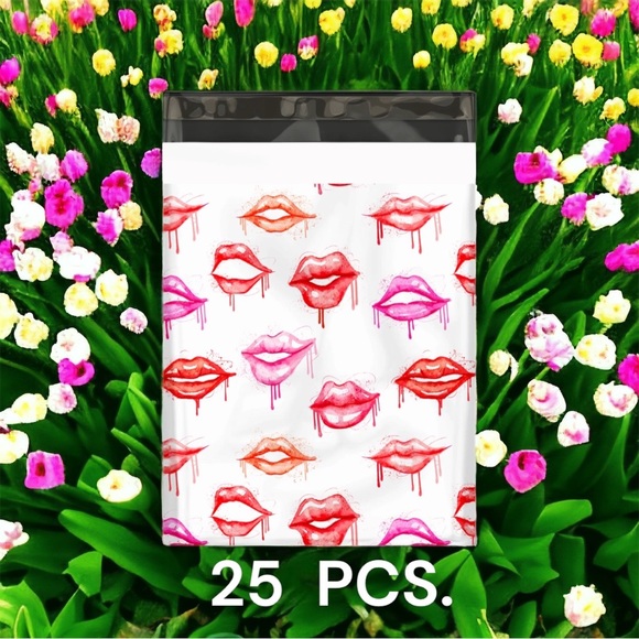 25 10X13 Poly Mailers, Lips, Shipping Envelopes PRICE IS FIRM - Picture 2 of 3